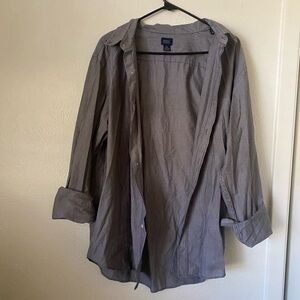 Grey button up